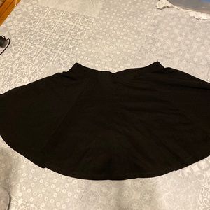 Black double layered a-like mini skirt